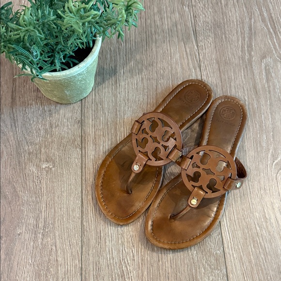 Tory Burch Shoes - TORY BURCH MILLER SANDALS CAMEL BROWN SIZE 9.5